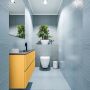 Mondiaz ADA Toiletmeubel 100x30x50cm met 1 kraangaten 2 lades ocher mat Wastafel Lex midden Solid Surface Zwart FK75342219 - Thumbnail 5