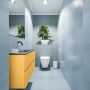 Mondiaz ADA Toiletmeubel 100x30x50cm met 0 kraangaten 2 lades ocher mat Wastafel Lex midden Solid Surface Zwart FK75342220 - Thumbnail 4
