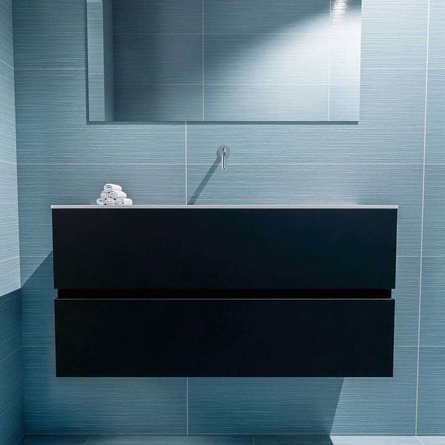 Mondiaz Ada fonteinmeubel 100cm Urban Lex wastafel Talc midden zonder kraangat