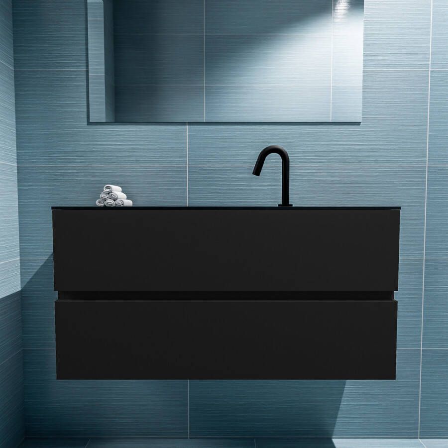 Mondiaz Ada fonteinmeubel 100cm Urban Lex wastafel Urban midden met 1 kraangat