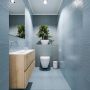 Mondiaz ADA Toiletmeubel 100x30x50cm met 0 kraangaten 2 lades washed oak mat Wastafel Lex links Solid Surface Wit FK75341990 - Thumbnail 4