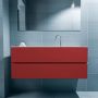 Mondiaz ADA Toiletmeubel 120x30x50cm met 1 kraangaten 2 lades fire mat Wastafel Lex midden Solid Surface Wit FK75341906 - Thumbnail 3