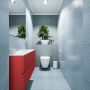 Mondiaz ADA Toiletmeubel 120x30x50cm met 1 kraangaten 2 lades fire mat Wastafel Lex midden Solid Surface Wit FK75341906 - Thumbnail 4