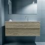 Mondiaz ADA Toiletmeubel 120x30x50cm met 1 kraangaten 2 lades light brown grey mat Wastafel Lex midden Solid Surface Wit FK75342051 - Thumbnail 4