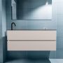 Mondiaz ADA Toiletmeubel 120x30x50cm met 1 kraangaten 2 lades linen mat Wastafel Lex links Solid Surface Zwart FK75342285 - Thumbnail 3