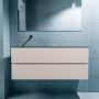 Mondiaz ADA Toiletmeubel 120x30x50cm met 0 kraangaten 2 lades linen mat Wastafel Lex links Solid Surface Zwart FK75342286 - Thumbnail 4