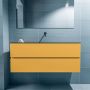 Mondiaz ADA Toiletmeubel 120x30x50cm met 0 kraangaten 2 lades ocher mat Wastafel Lex midden Solid Surface Zwart FK75342226 - Thumbnail 4