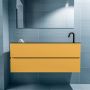 Mondiaz ADA Toiletmeubel 120x30x50cm met 1 kraangaten 2 lades ocher mat Wastafel Lex rechts Solid Surface Zwart FK75342229 - Thumbnail 4