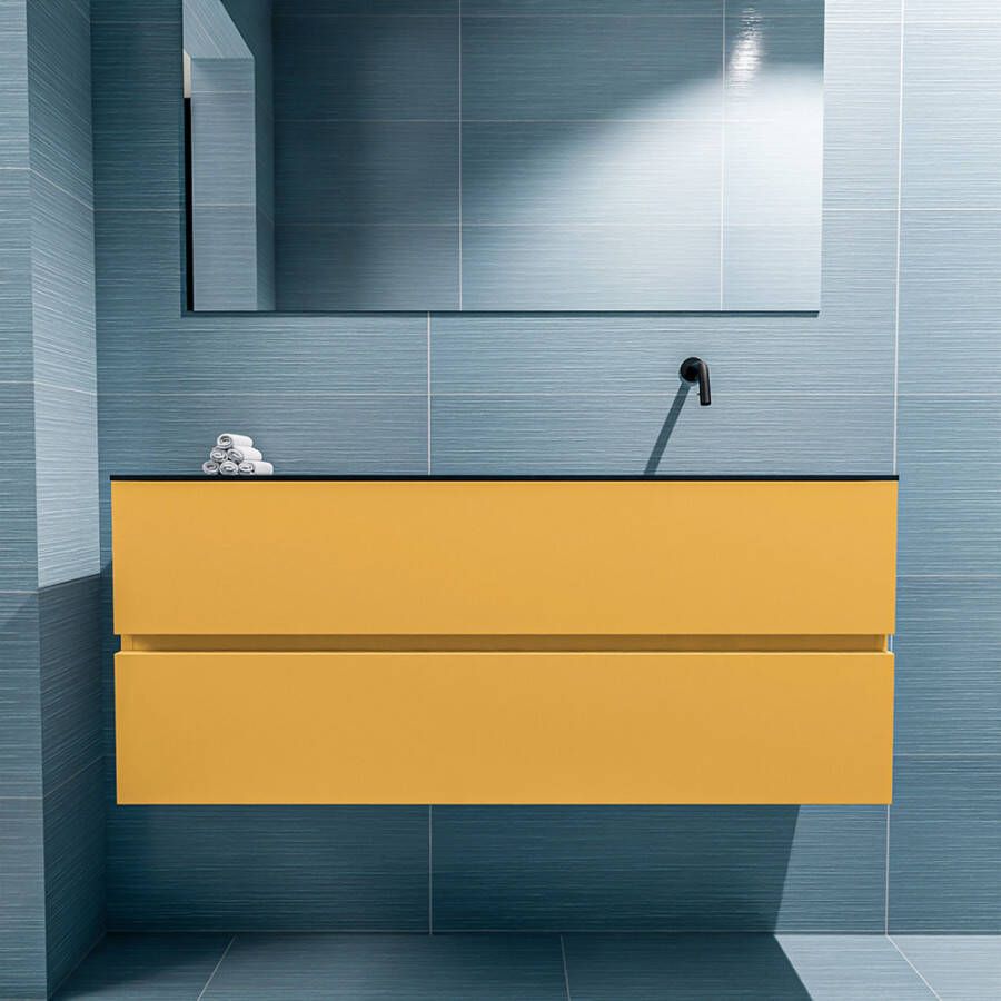Mondiaz Ada fonteinmeubel 120cm Ocher Lex wastafel Urban rechts zonder kraangat