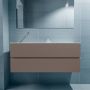 Mondiaz ADA Toiletmeubel 120x30x50cm met 0 kraangaten 2 lades smoke mat Wastafel Lex links Solid Surface Wit FK75341822 - Thumbnail 4