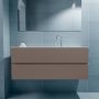 Mondiaz ADA Toiletmeubel 120x30x50cm met 1 kraangaten 2 lades smoke mat Wastafel Lex midden Solid Surface Wit FK75341819 - Thumbnail 4