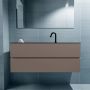 Mondiaz ADA Toiletmeubel 120x30x50cm met 1 kraangaten 2 lades smoke mat Wastafel Lex midden Solid Surface Zwart FK75342167 - Thumbnail 4