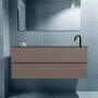 Mondiaz ADA Toiletmeubel 120x30x50cm met 1 kraangaten 2 lades smoke mat Wastafel Lex rechts Solid Surface Zwart FK75342171 - Thumbnail 4