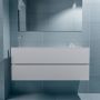 Mondiaz ADA Toiletmeubel 120x30x50cm met 1 kraangaten 2 lades talc mat Wastafel Lex links Solid Surface Wit FK75341734 - Thumbnail 4