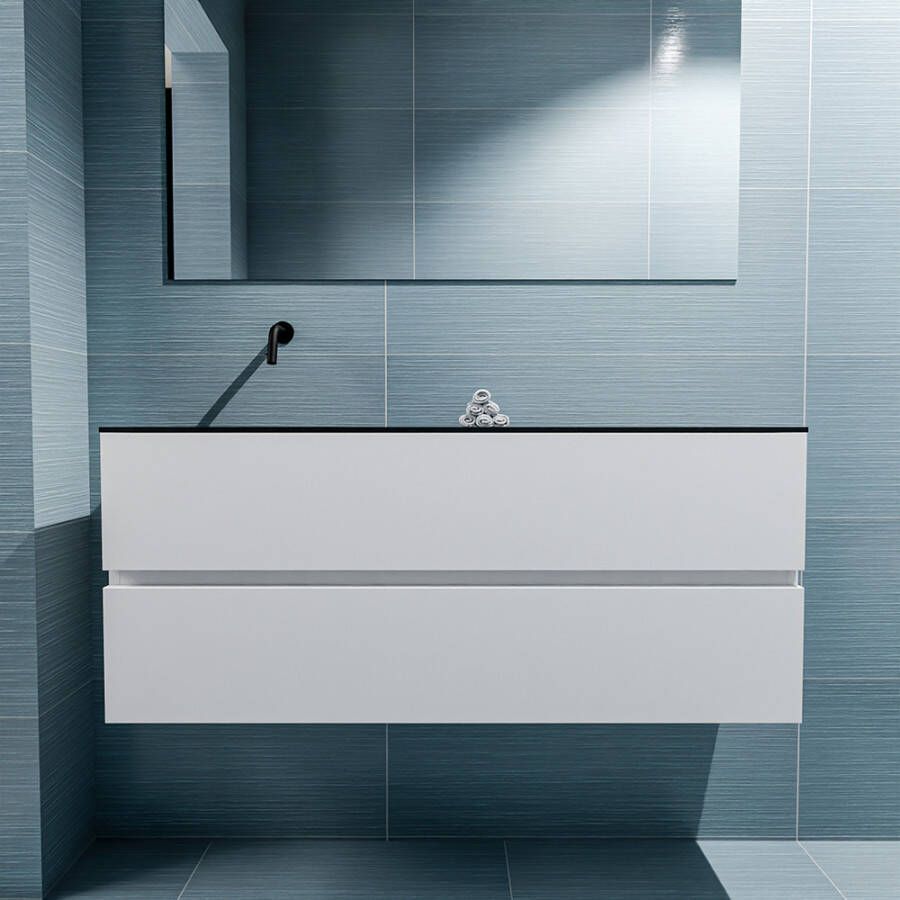 Mondiaz Ada fonteinmeubel 120cm Talc Lex wastafel Urban links zonder kraangat