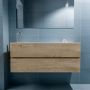 Mondiaz ADA Toiletmeubel 120x30x50cm met 1 kraangaten 2 lades washed oak mat Wastafel Lex links Solid Surface Wit FK75341995 - Thumbnail 3