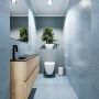 Mondiaz ADA Toiletmeubel 120x30x50cm met 1 kraangaten 2 lades washed oak mat Wastafel Lex links Solid Surface Zwart FK75342343 - Thumbnail 5