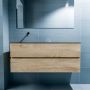 Mondiaz ADA Toiletmeubel 120x30x50cm met 0 kraangaten 2 lades washed oak mat Wastafel Lex links Solid Surface Zwart FK75342344 - Thumbnail 4