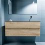 Mondiaz ADA Toiletmeubel 120x30x50cm met 0 kraangaten 2 lades washed oak mat Wastafel Lex rechts Solid Surface Zwart FK75342346 - Thumbnail 4