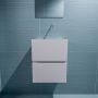 Mondiaz ADA Toiletmeubel 40x30x50cm met 0 kraangaten 2 lades cale mat Wastafel Lex rechts Solid Surface Wit FK75341945 - Thumbnail 4