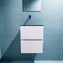 Mondiaz ADA Toiletmeubel 40x30x50cm met 0 kraangaten 2 lades cale mat Wastafel Lex links Solid Surface Zwart FK75342291 - Thumbnail 4