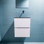 Mondiaz ADA Toiletmeubel 40x30x50cm met 0 kraangaten 2 lades cale mat Wastafel Lex rechts Solid Surface Zwart FK75342293 - Thumbnail 3