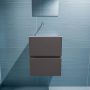 Mondiaz ADA Toiletmeubel 40x30x50cm met 0 kraangaten 2 lades dark grey mat Wastafel Lex links Solid Surface Wit FK75341769 - Thumbnail 4
