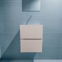 Mondiaz ADA Toiletmeubel 40x30x50cm met 0 kraangaten 2 lades linen mat Wastafel Lex midden Solid Surface Wit FK75341912 - Thumbnail 4