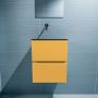 Mondiaz ADA Toiletmeubel 40x30x50cm met 0 kraangaten 2 lades ocher mat Wastafel Lex links Solid Surface Zwart FK75342204 - Thumbnail 4