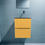 Mondiaz ADA Toiletmeubel 40x30x50cm met 0 kraangaten 2 lades ocher mat Wastafel Lex rechts Solid Surface Zwart FK75342206 - Thumbnail 4