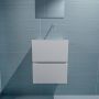 Mondiaz ADA Toiletmeubel 40x30x50cm 0 kraangaten 2 lades talc mat wasbak rechts Solid surface Wit FK75341713 - Thumbnail 4