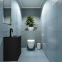 Mondiaz ADA Toiletmeubel 40x30x50cm 1 kraangat 2 lades urban mat wasbak rechts Solid surface Zwart FK75342089 - Thumbnail 4