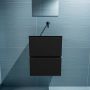 Mondiaz ADA Toiletmeubel 40x30x50cm met 0 kraangaten 2 lades urban mat Wastafel Lex rechts Solid Surface Zwart FK75342090 - Thumbnail 4