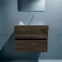Mondiaz ADA Toiletmeubel 60x30x50cm 0 kraangaten 2 lades dark brown mat wasbak rechts Solid surface Wit FK75342009 - Thumbnail 3