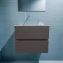 Mondiaz ADA Toiletmeubel 60x30x50cm met 0 kraangaten 2 lades dark grey mat Wastafel Lex links Solid Surface Wit FK75341775 - Thumbnail 4