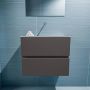 Mondiaz ADA Toiletmeubel 60x30x50cm met 0 kraangaten 2 lades dark grey mat Wastafel Lex midden Solid Surface Wit FK75341773 - Thumbnail 4