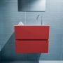 Mondiaz ADA Toiletmeubel 60x30x50cm met 1 kraangaten 2 lades fire mat Wastafel Lex midden Solid Surface Wit FK75341888 - Thumbnail 4