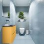 Mondiaz ADA Toiletmeubel 60x30x50cm met 0 kraangaten 2 lades ocher mat Wastafel Lex midden Solid Surface Zwart FK75342208 - Thumbnail 5