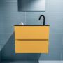 Mondiaz ADA Toiletmeubel 60x30x50cm met 1 kraangaten 2 lades ocher mat Wastafel Lex rechts Solid Surface Zwart FK75342211 - Thumbnail 4