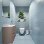 Mondiaz ADA Toiletmeubel 60x30x50cm met 1 kraangaten 2 lades smoke mat Wastafel Lex rechts Solid Surface Wit FK75341805 - Thumbnail 5
