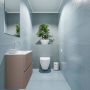 Mondiaz ADA Toiletmeubel 60x30x50cm met 0 kraangaten 2 lades smoke mat Wastafel Lex rechts Solid Surface Wit FK75341806 - Thumbnail 4