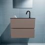 Mondiaz ADA Toiletmeubel 60x30x50cm met 1 kraangaten 2 lades smoke mat Wastafel Lex midden Solid Surface Zwart FK75342149 - Thumbnail 4