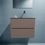Mondiaz ADA Toiletmeubel 60x30x50cm met 0 kraangaten 2 lades smoke mat Wastafel Lex rechts Solid Surface Zwart FK75342154 - Thumbnail 4