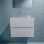 Mondiaz ADA Toiletmeubel 60x30x50cm met 0 kraangaten 2 lades talc mat Wastafel Lex links Solid Surface Wit FK75341717 - Thumbnail 4