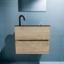 Mondiaz ADA Toiletmeubel 60x30x50cm 1 kraangat 2 lades washed oak mat wasbak links Solid surface Zwart FK75342325 - Thumbnail 4