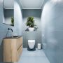 Mondiaz ADA Toiletmeubel 60x30x50cm met 0 kraangaten 2 lades washed oak mat Wastafel Lex links Solid Surface Zwart FK75342326 - Thumbnail 4