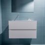 Mondiaz ADA Toiletmeubel 80x30x50cm met 0 kraangaten 2 lades cale mat Wastafel Lex links Solid Surface Wit FK75341955 - Thumbnail 4