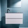 Mondiaz ADA Toiletmeubel 80x30x50cm met 1 kraangaten 2 lades cale mat Wastafel Lex links Solid Surface Zwart FK75342302 - Thumbnail 4