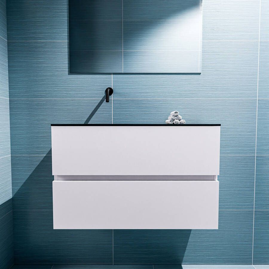 Mondiaz Ada fonteinmeubel 80cm Cale Lex wastafel Urban links zonder kraangat
