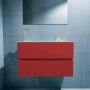 Mondiaz ADA Toiletmeubel 80x30x50cm met 1 kraangaten 2 lades fire mat Wastafel Lex links Solid Surface Wit FK75341896 - Thumbnail 4